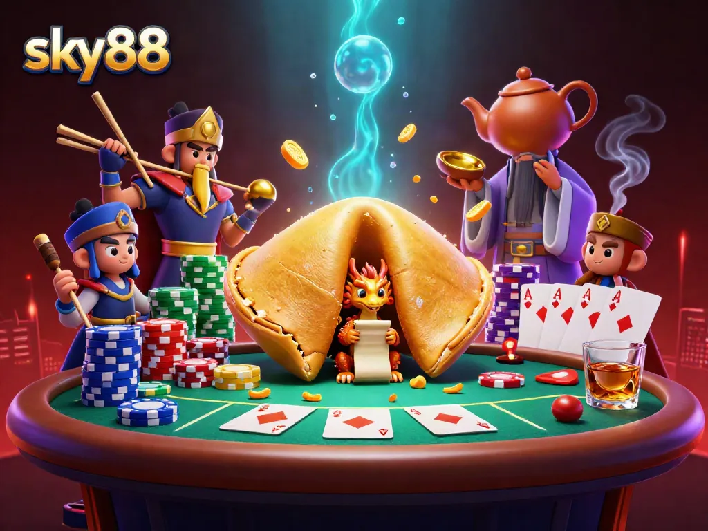 Bet on sky88 and explore the world of dynamic poker battles in an ultra-detailed 3D casino scene.
