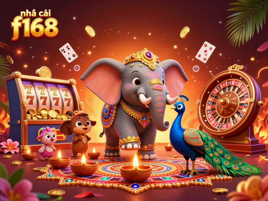 Engage with nhà cái f168 in a vibrant casino scene, showcasing dynamic games and rich visuals.