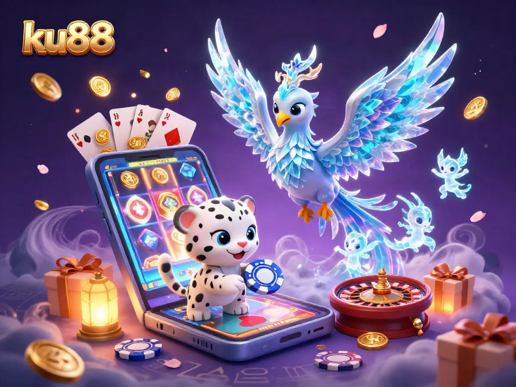 Engage with the vibrant world of ku88 by spinning colorful slot games surrounded by magical creatures.